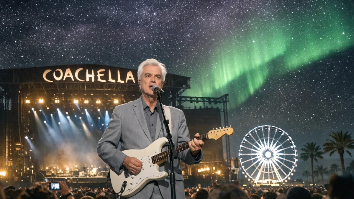 David Byrne Headlines Coachella 2026 Amid Aurora Borealis Sightings
