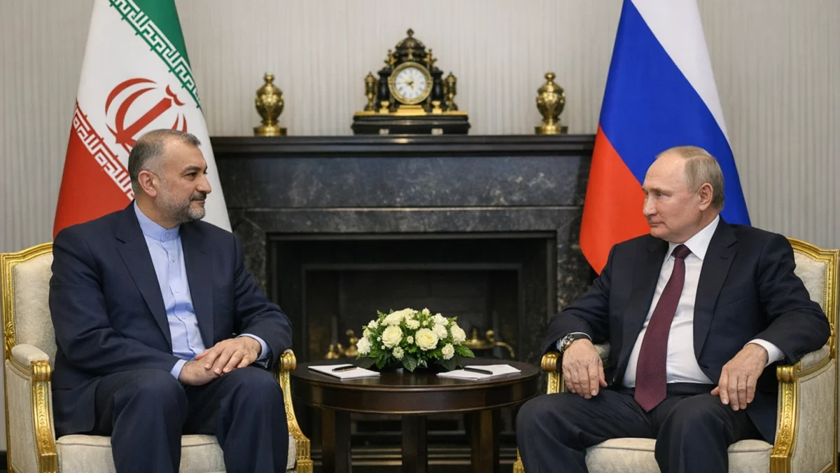 Iranian foreign minister meets Putin as US Iran peace talks stall
