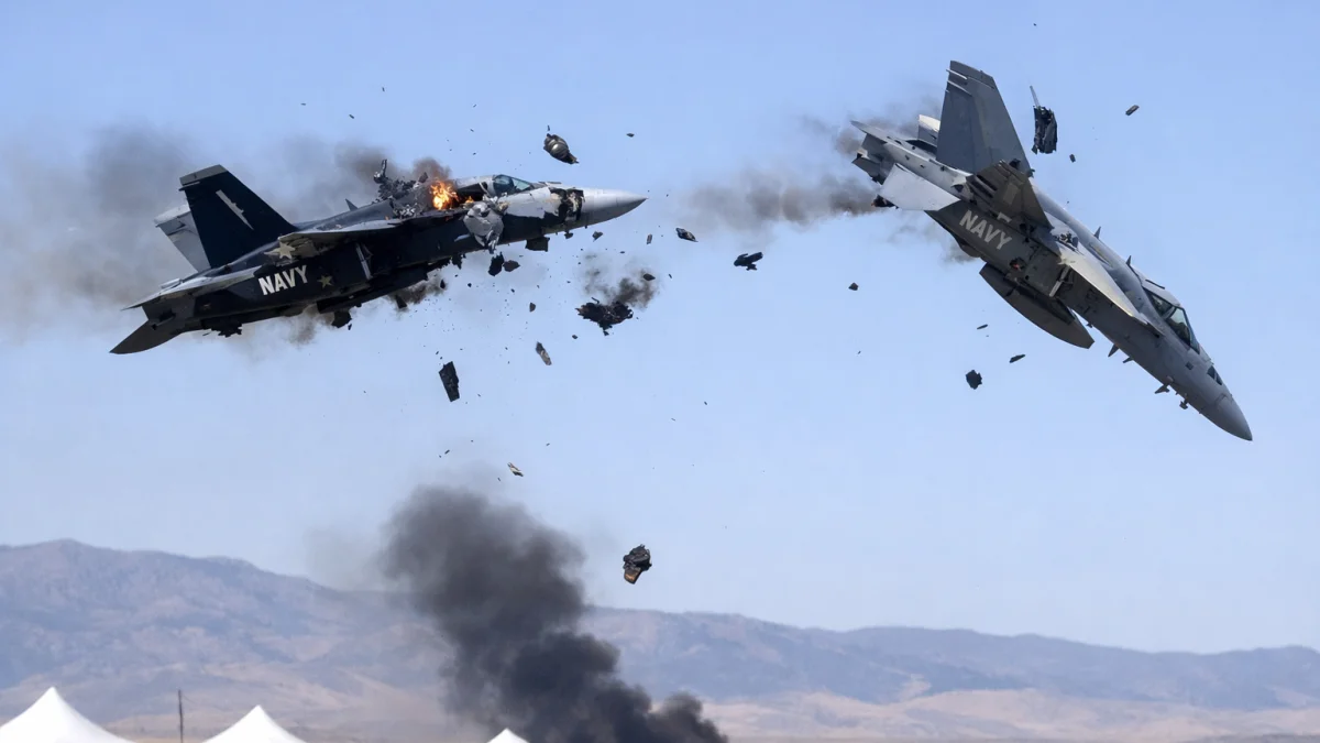 Two US Navy Fighter Jets Collide Midair at Idaho Air Show