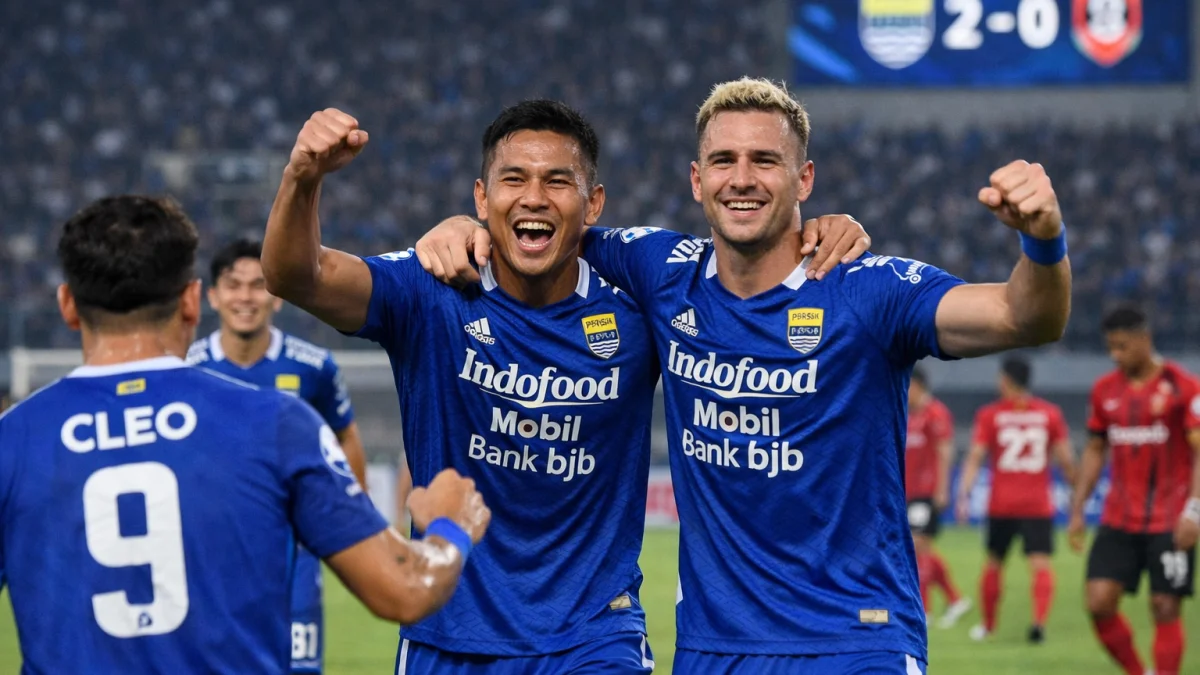 Persib Bandung Perkuat Puncak Klasemen Usai Bungkam Persijap Jepara