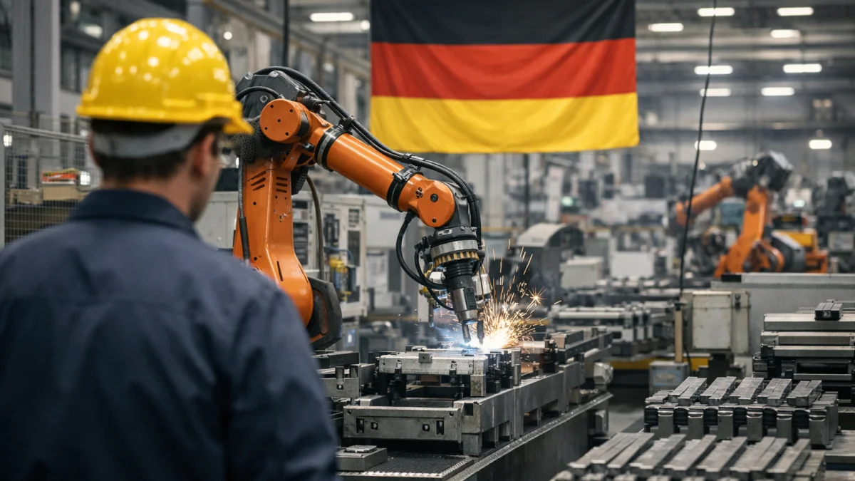 German Industrial Output Rises for First Time Since War Began