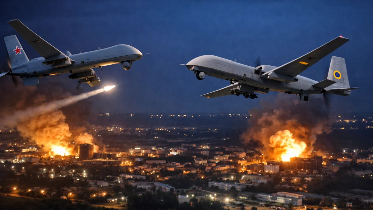 Russia and Ukraine Exchange Overnight Drone Strikes on Key Targets