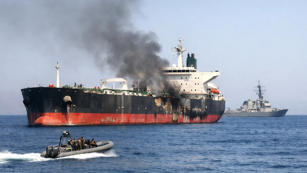 Three Indian Sailors Missing After US Strike on Tanker in Gulf of Oman