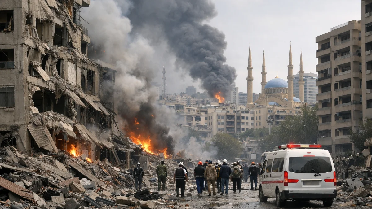 Israeli Strikes Hit Beirut Suburb Despite Ceasefire Agreement