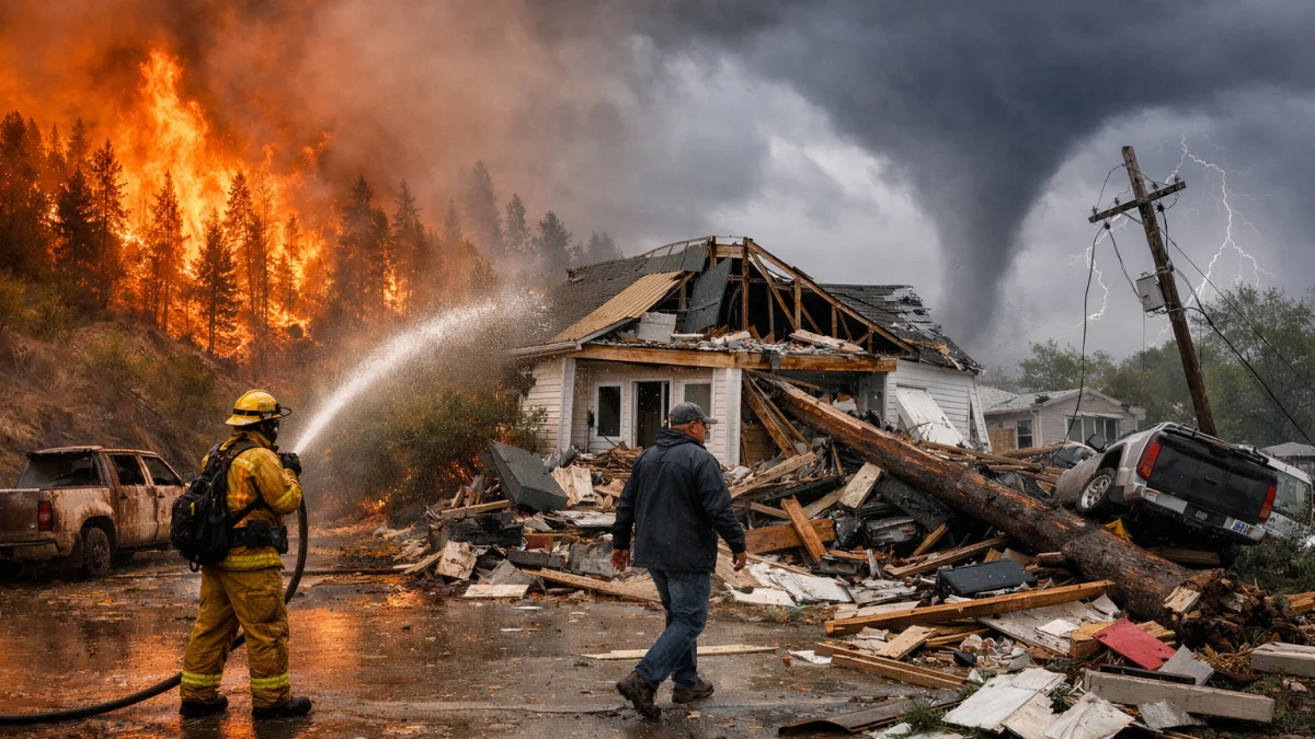 Wildfires and Storms Cause Widespread Damage Across Midwest and West