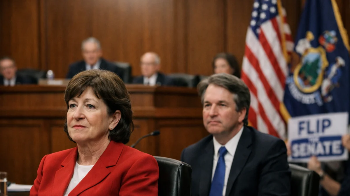 Susan Collins' Kavanaugh Vote Resurfaces as Democrats Target Maine Senate Seat