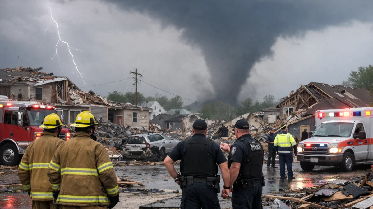Severe Storms and Tornadoes Strike Parts of Illinois and Midwest States