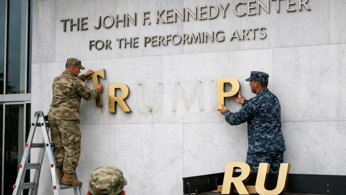US Military Completes Removal of Trump Name from Kennedy Center