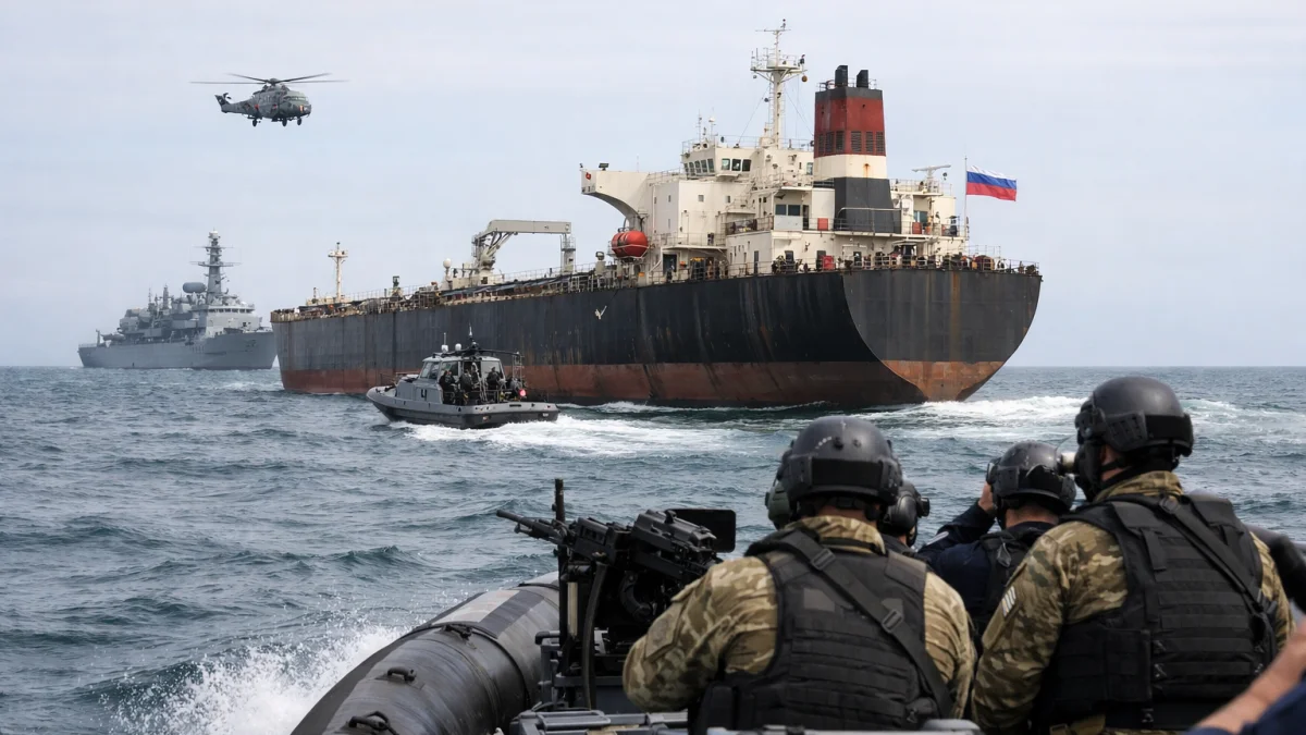 UK Forces Intercept Russian Shadow Fleet Oil Tanker in English Channel for First Time