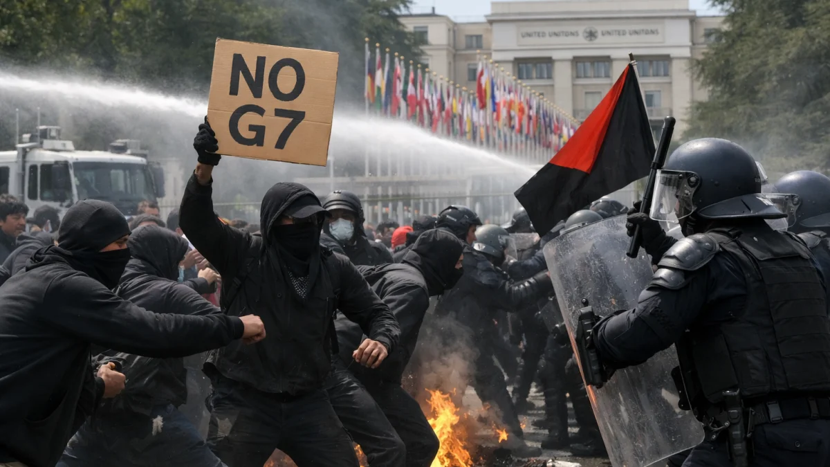 Anti-G7 Demonstrations Escalate in Geneva Area
