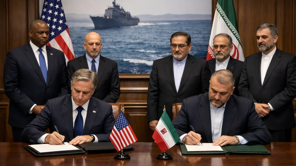 US and Iran Sign Framework Deal to End War and Reopen Strait of Hormuz