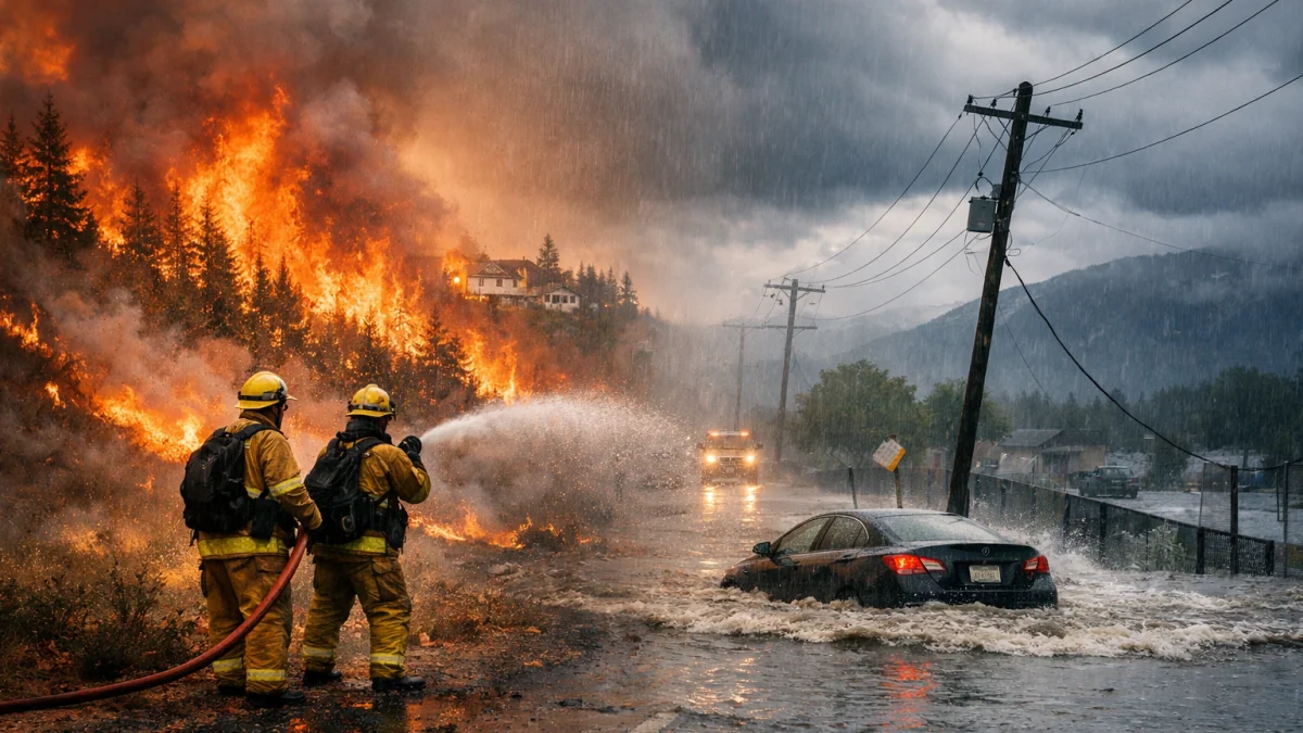 Wildfires and Storms Impact Wide Areas in Western United States