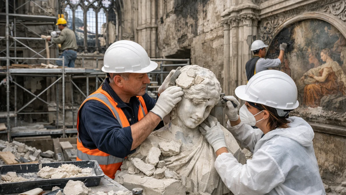 Cultural Institutions Restore Landmarks Damaged in Recent Attacks