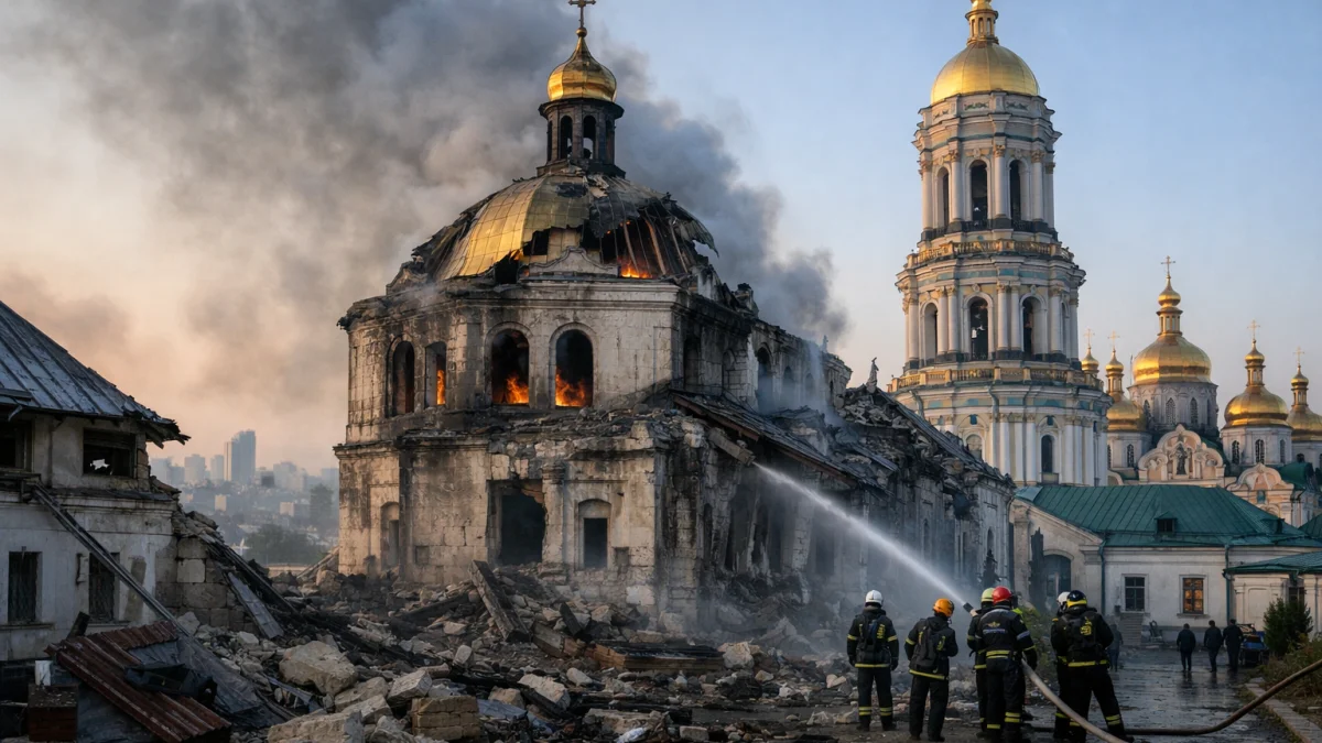 Russia Strikes Kyiv-Pechersk Lavra in Massive Overnight Attack on Ukraine