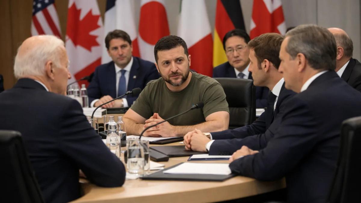 Zelensky Attends G7 to Press Leaders for Stronger Military Support