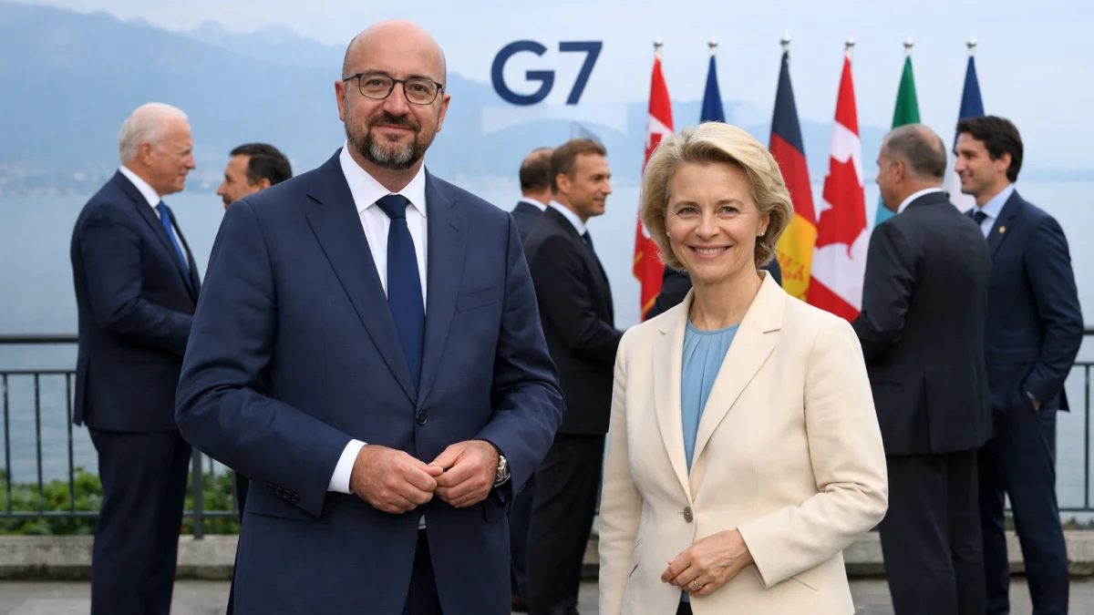 EU Council President and Commission Chief Represent Bloc at Évian G7 Talks