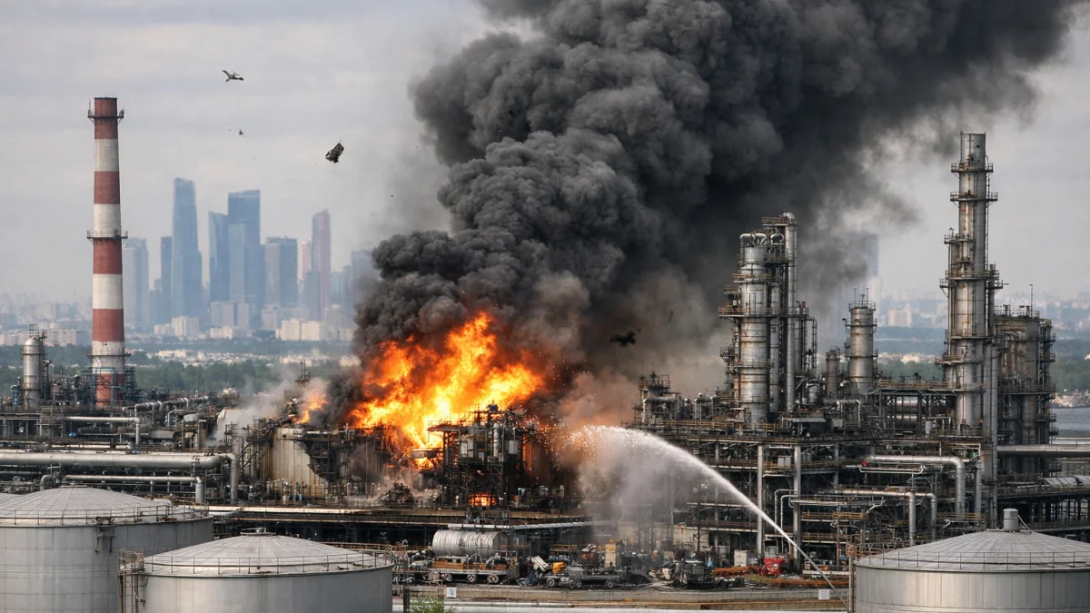 Ukrainian Drone Strikes Moscow Oil Refinery Amid EU Accession Push