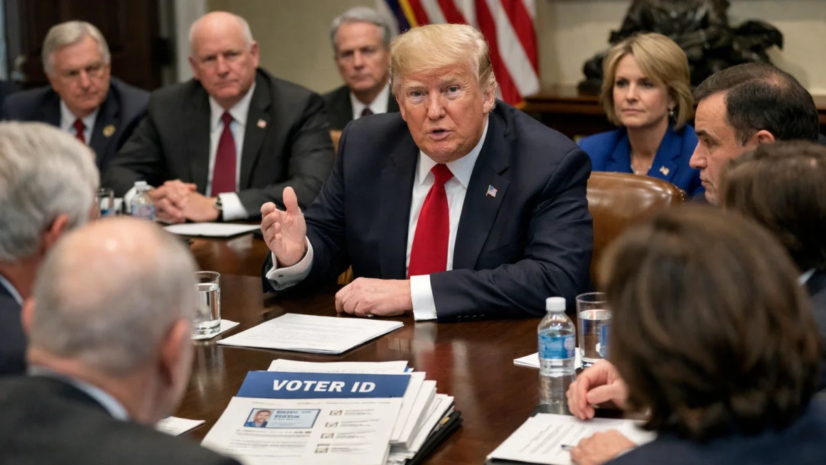Trump Pushes Voter Restrictions Bill in Congress Negotiations