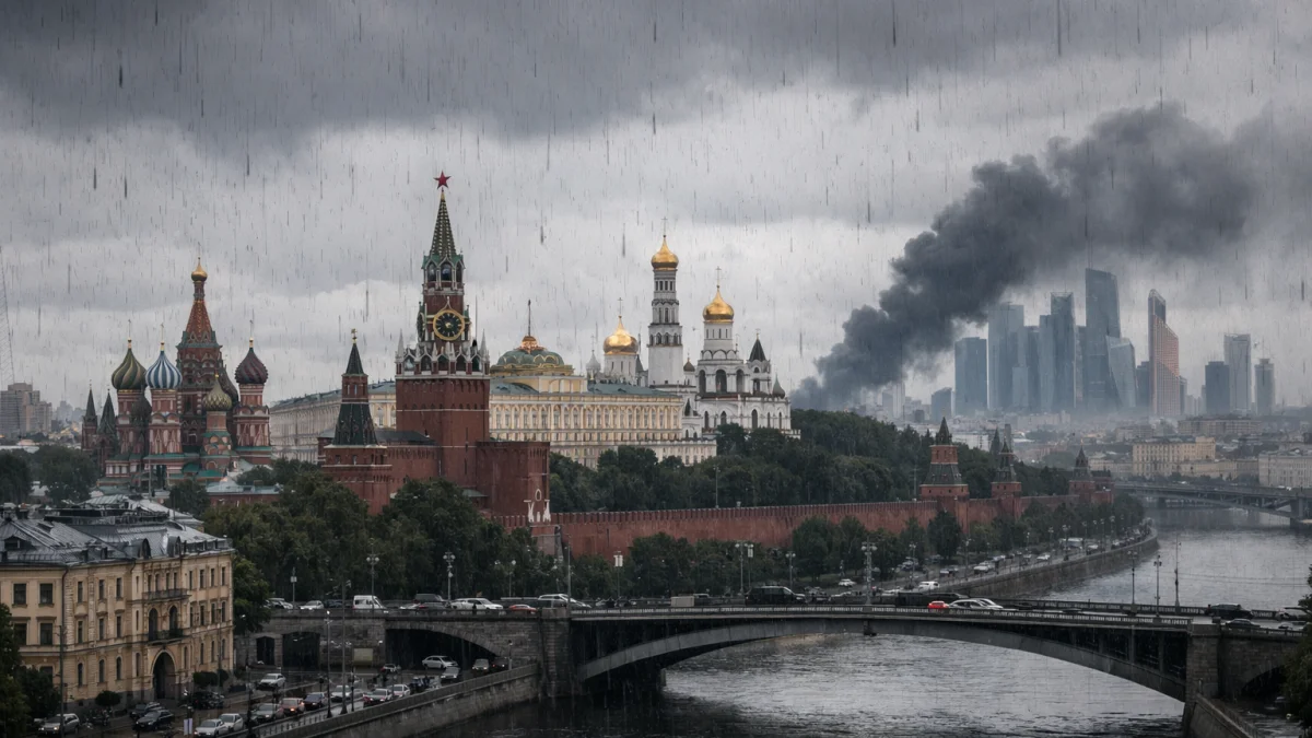 Moscow Residents Report Black Rain After Ukrainian Drone Attack