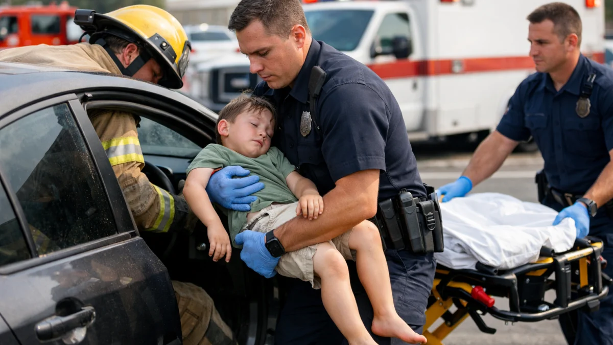 Boy Rescued From Hot Car in Dramatic Video Footage