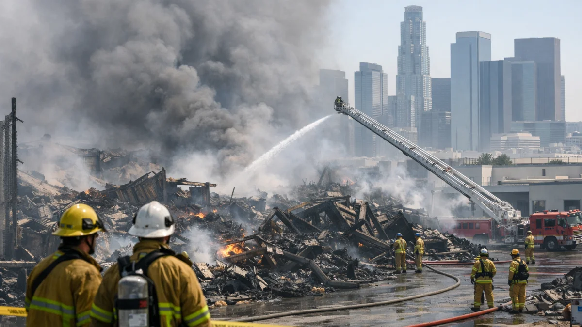 Air Quality Concerns Rise After Massive Warehouse Fire in Los Angeles