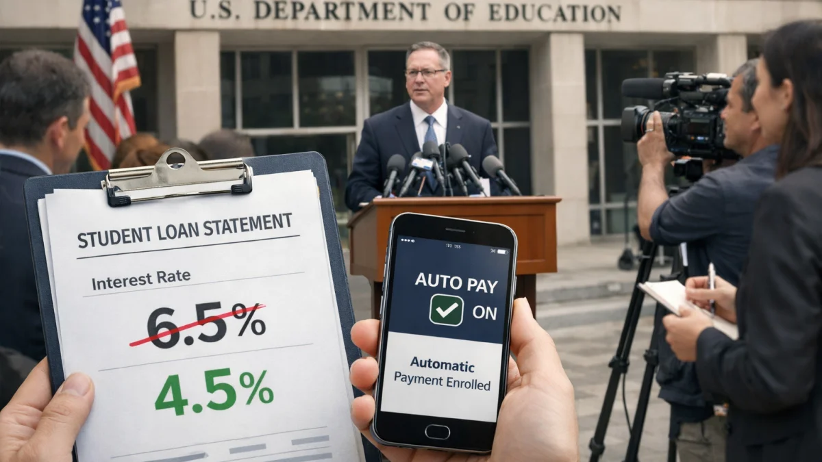 Education Department Lowers Student Loan Rates for Auto-Pay Enrollees