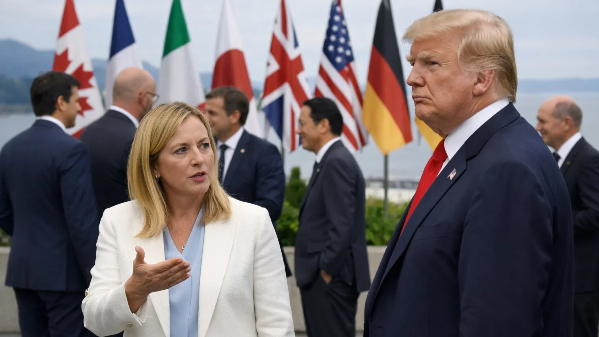 Italy's Meloni Rejects Trump's Claim She Begged for G7 Photo