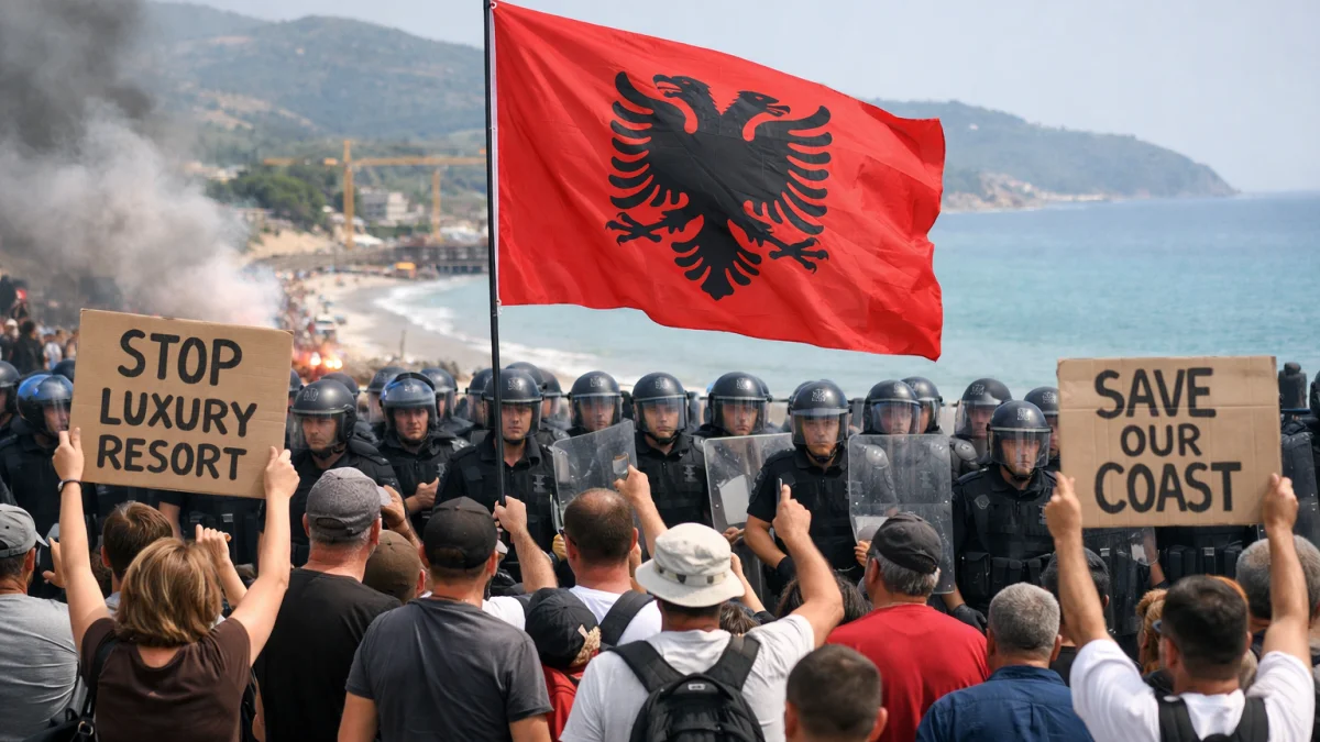 Protests Erupt in Albania Over Proposed Luxury Tourist Development