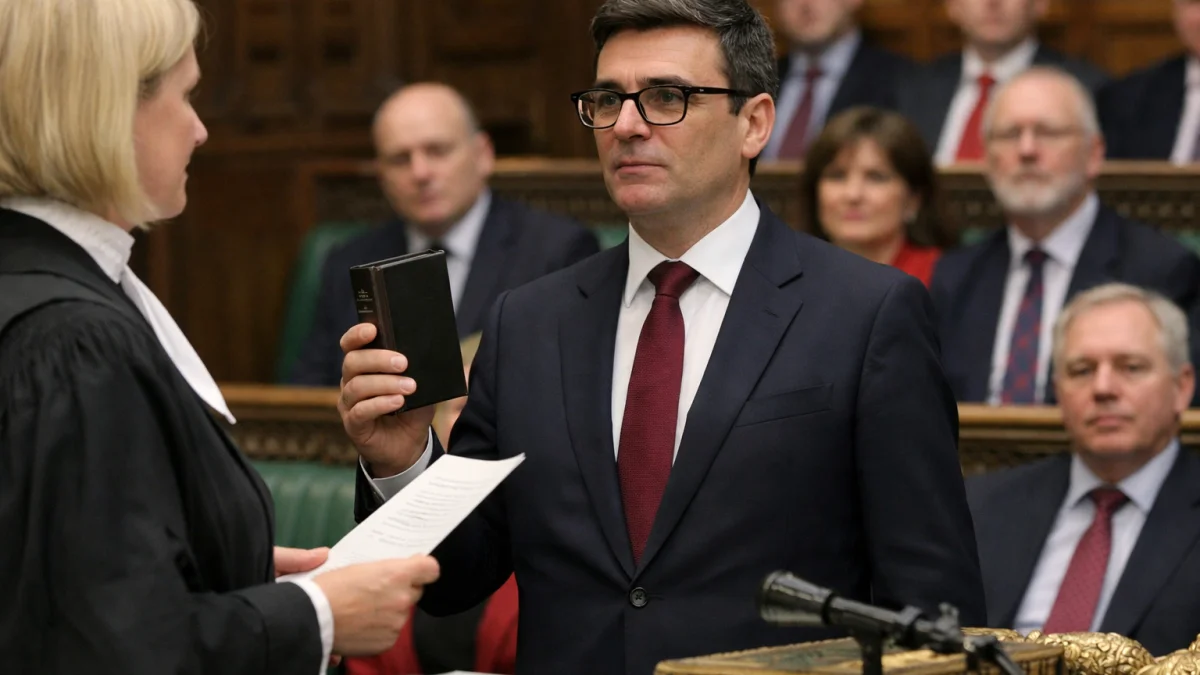 Andy Burnham Sworn In as MP Ahead of Labour Leadership Bid