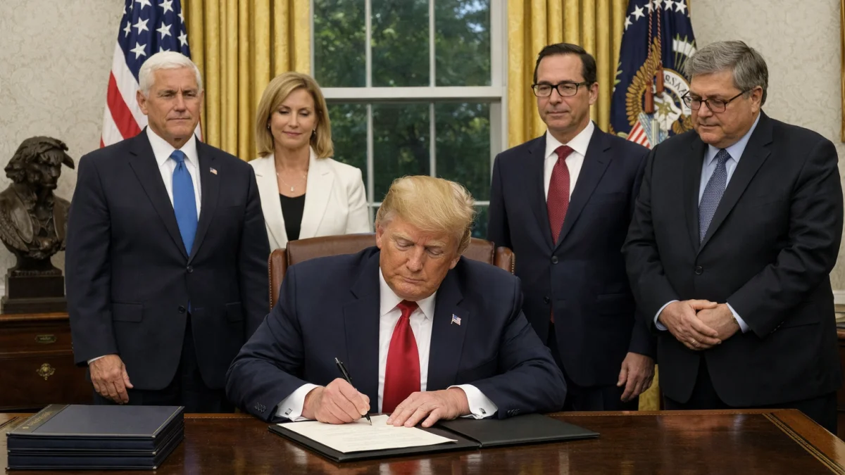 Trump Signs Executive Orders at White House Ceremony