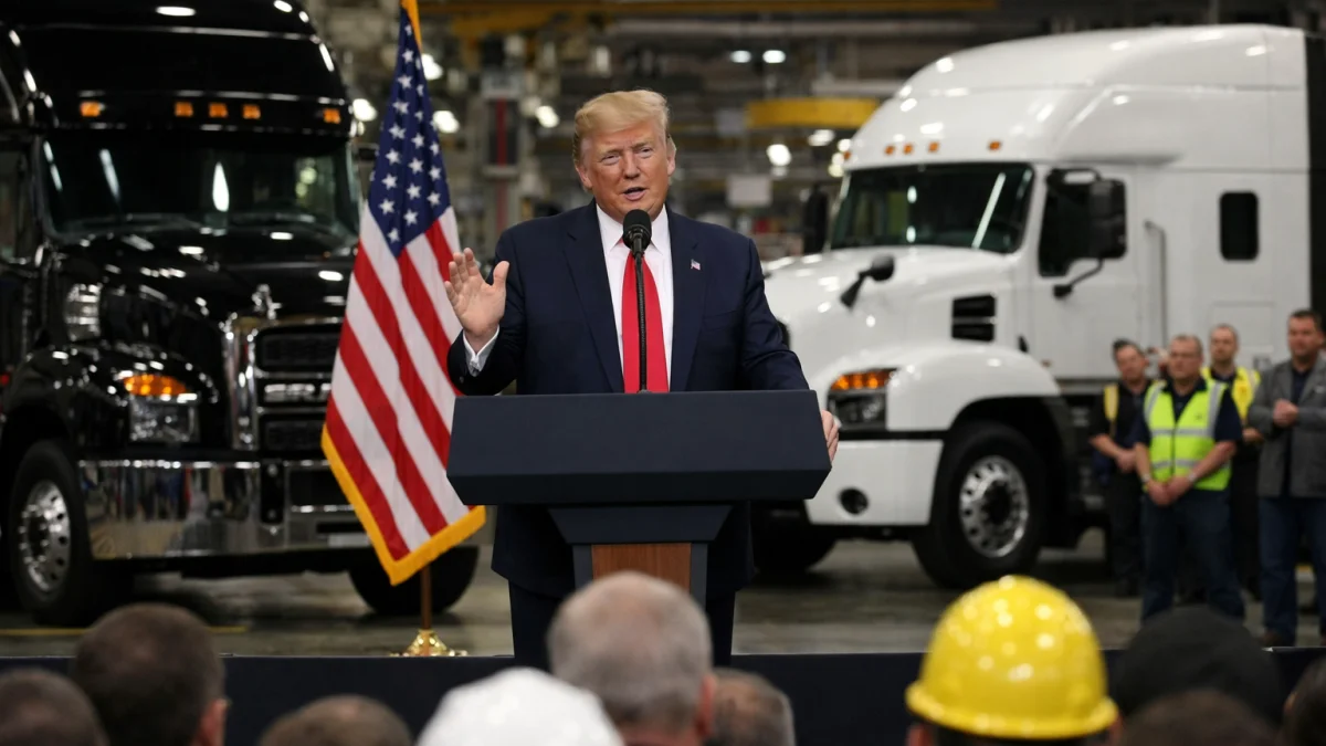 Trump Travels to Pennsylvania Mack Trucks Plant to Deliver Economy Remarks