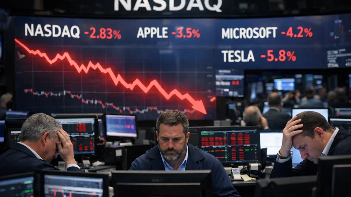 Nasdaq Declines Amid Global Tech Sector Sell-Off