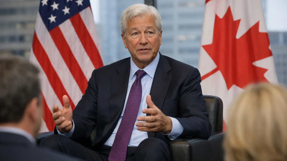 Jamie Dimon Comments on US Canada Trade Tensions as Minor Bump