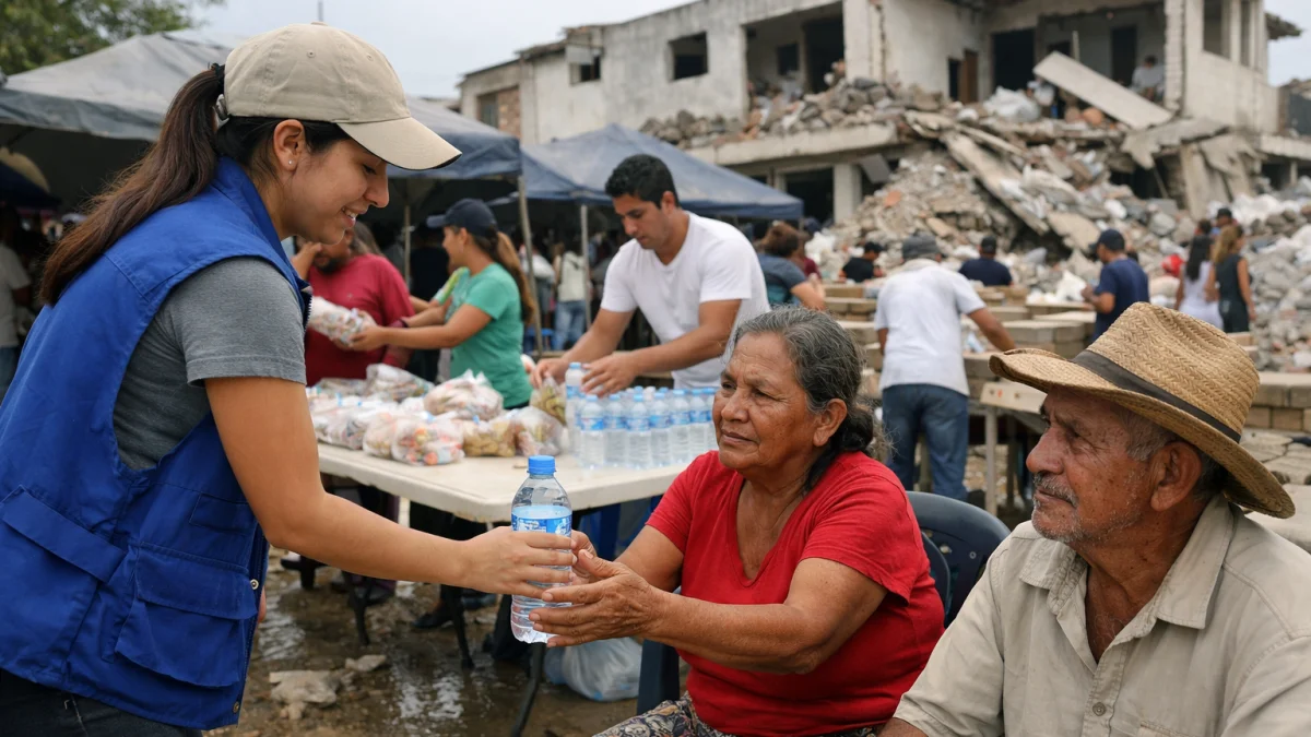 Community Volunteers Supporting Earthquake Survivors in Hard-Hit Venezuelan Towns