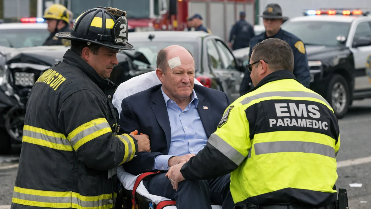 Senator Chris Coons Injured in Multi-Vehicle Delaware Crash